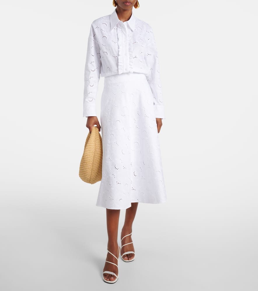 Summer Blossom broderie anglaise shirt