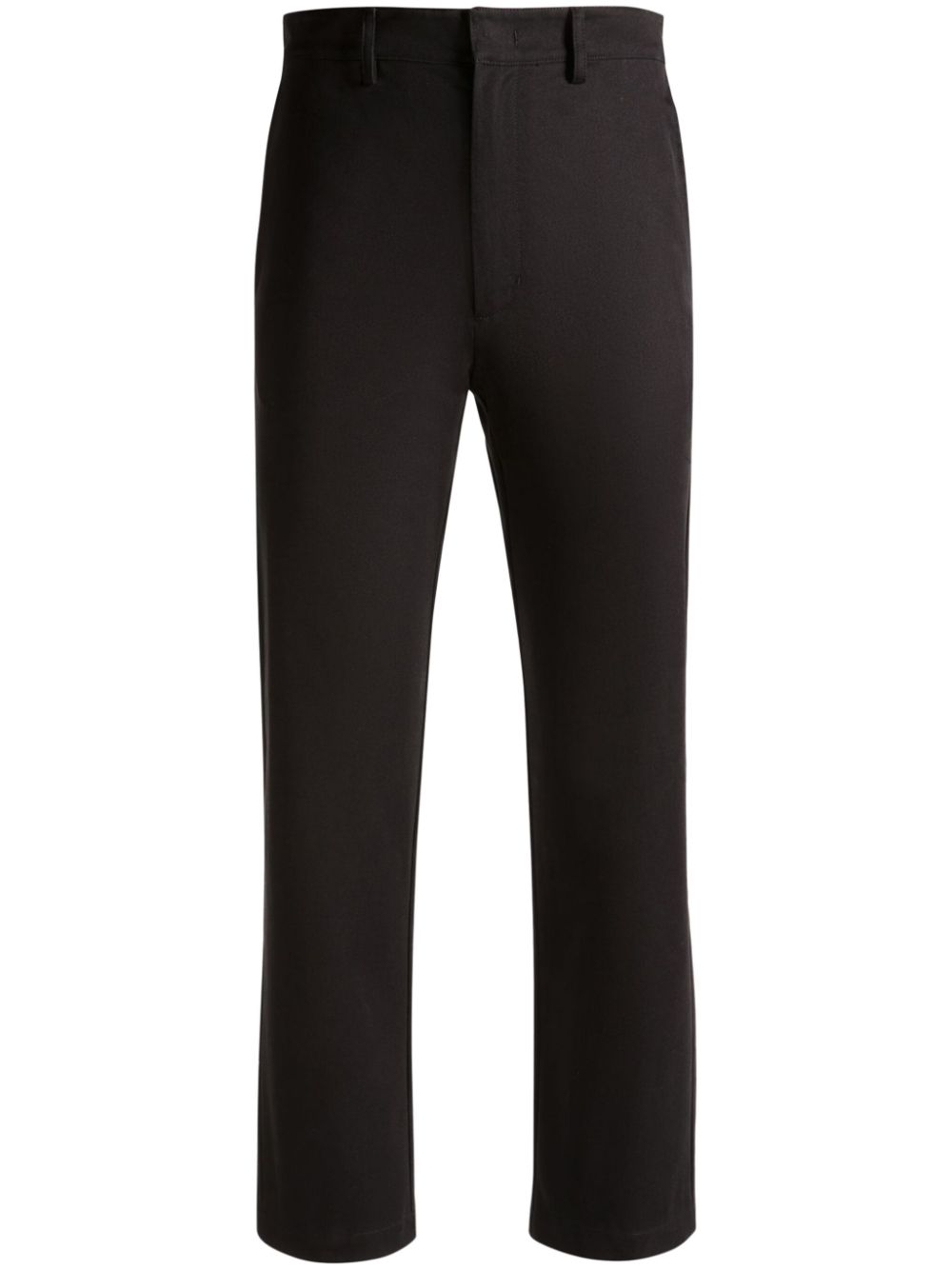 Cotton straight trousers - Black