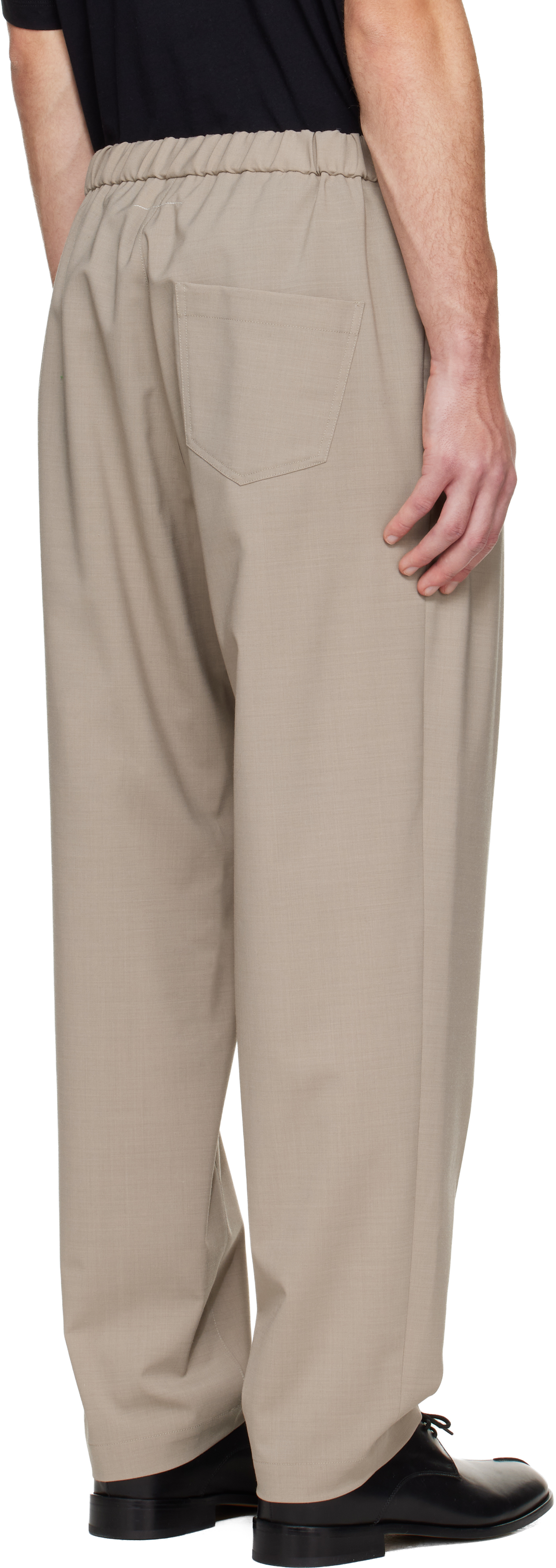 Taupe Drawstring Trousers