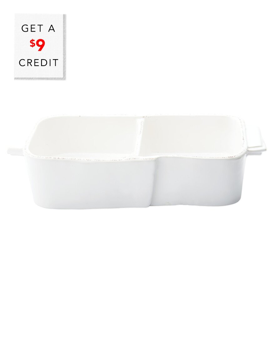 Lastra White Two-Part Server With $9 Credit