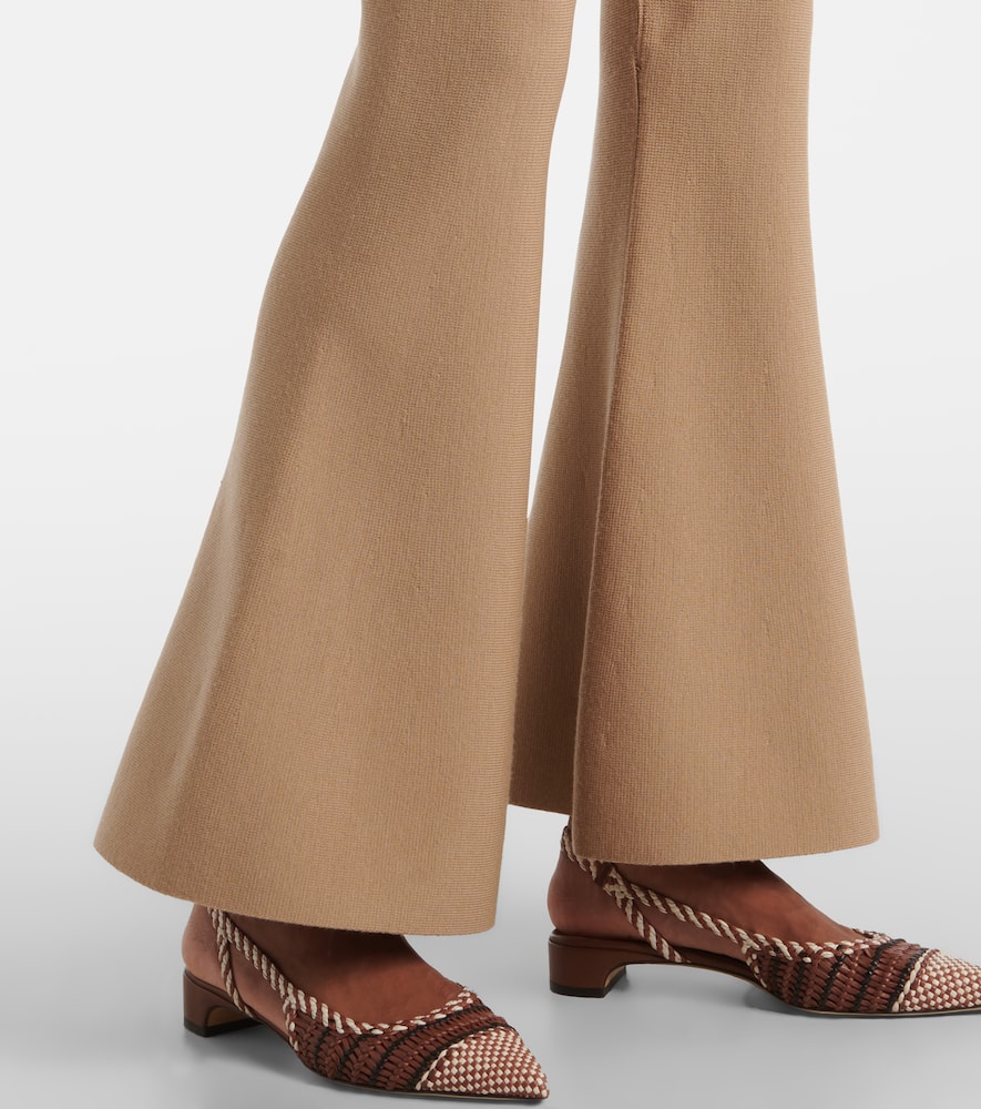 Virgin wool flared pants