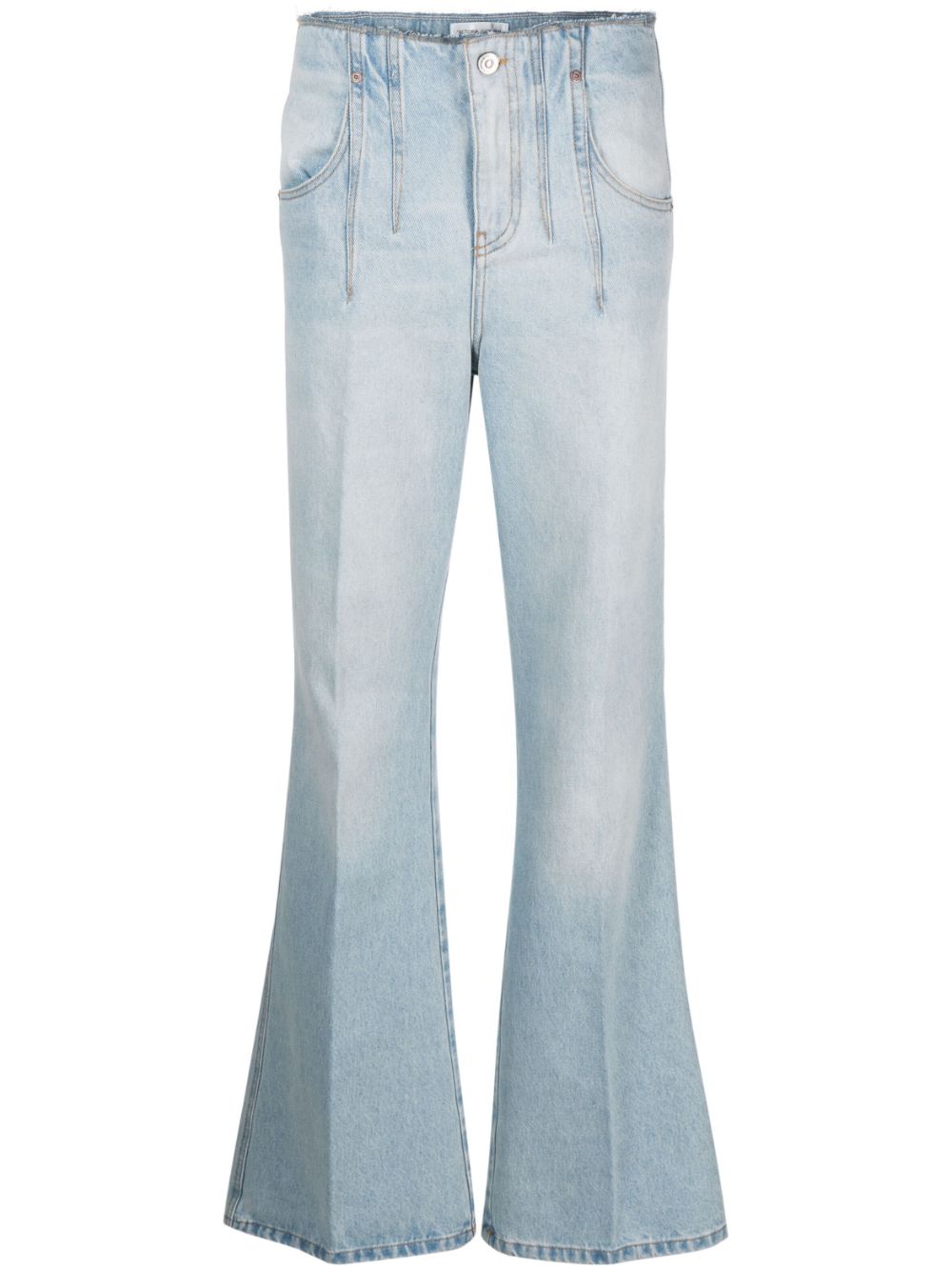 Distressed flared jeans - Blue
