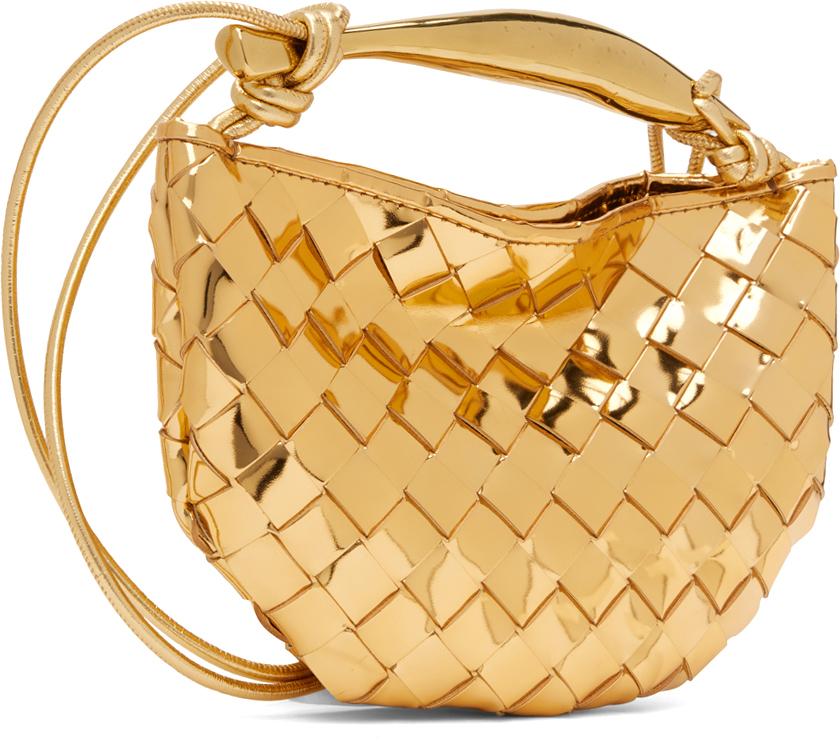 Bottega Veneta Gold Mini Sardine Bag
