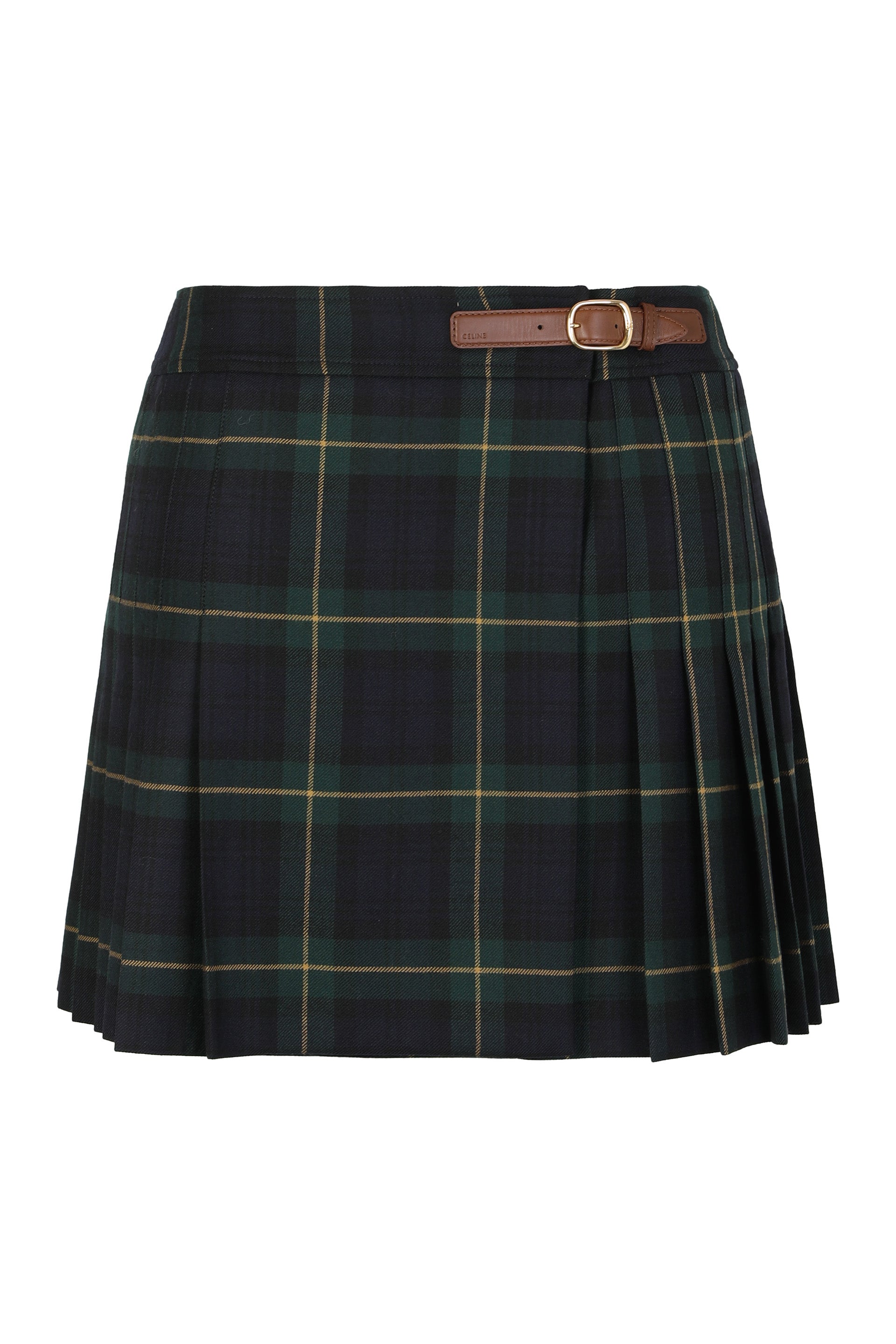 Kilt Mini Skirt in Tartan Wool