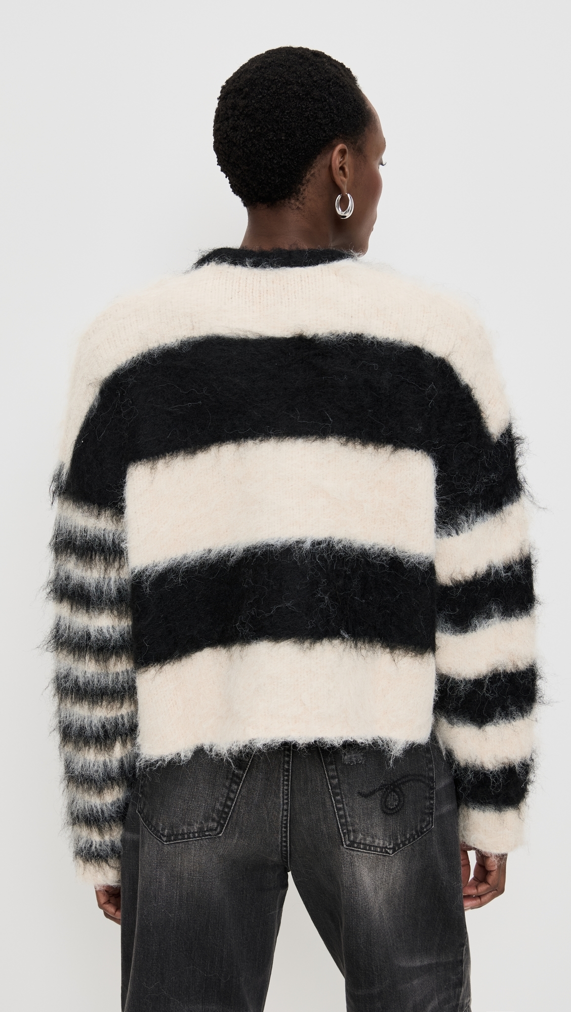 Humbug Knit Sweater Ecru/Black