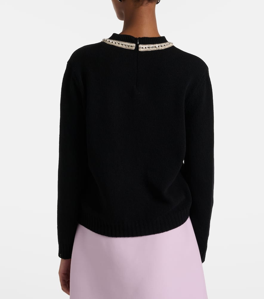 Sequined virgin wool sweater