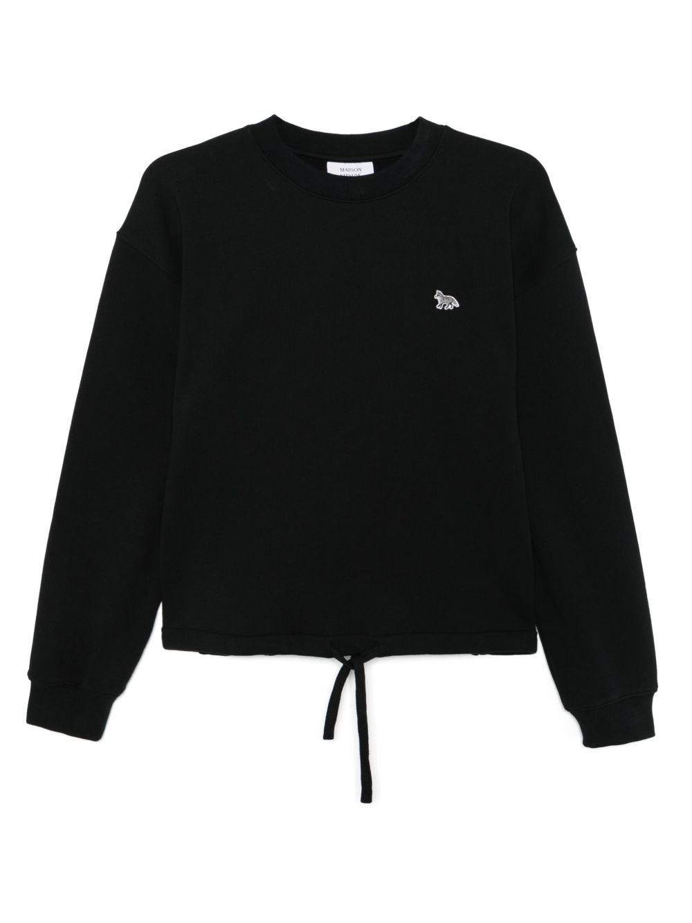 Maison Kitsuné Fox-patch sweatshirt - Black