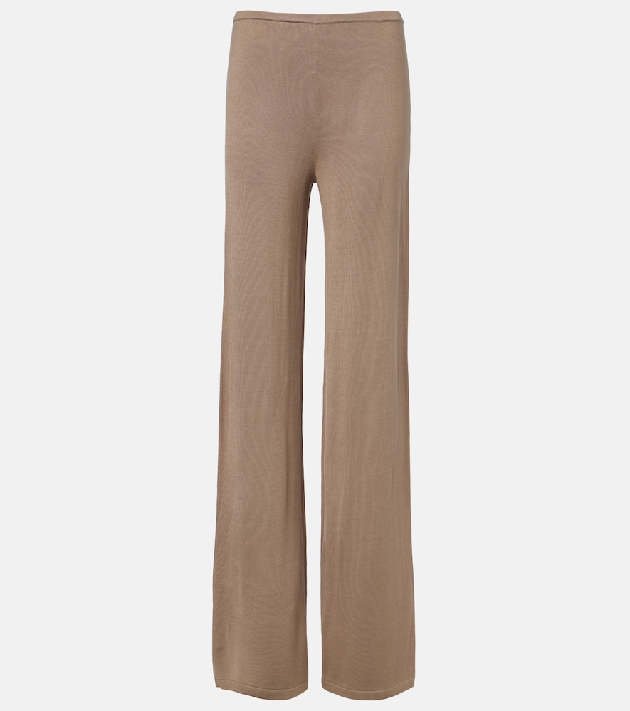 Esme silk-blend straight pants