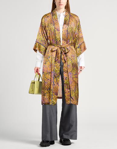 Woman Overcoat & Trench Coat Yellow Size M Viscose