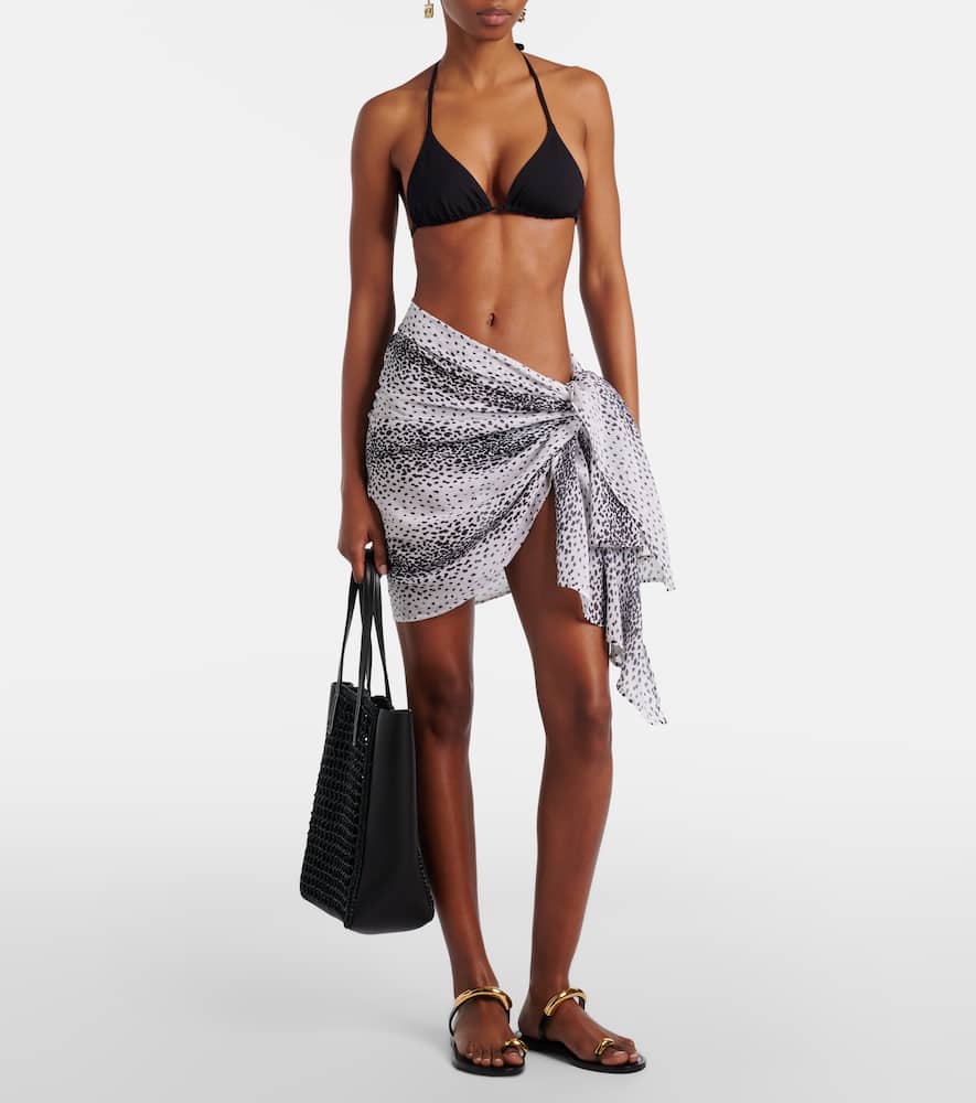 Icaria cotton and silk beach cover-up
