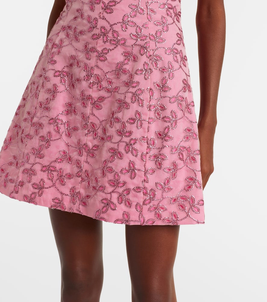 Floral sequined minidress