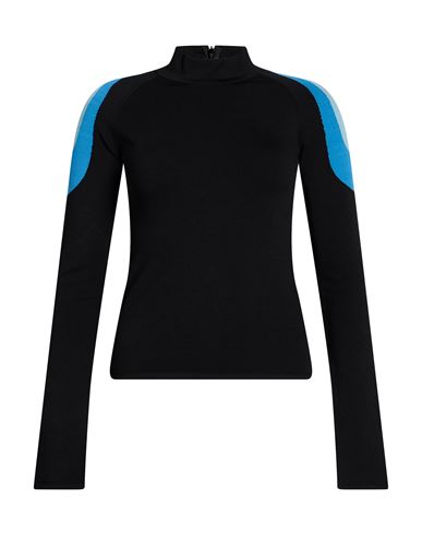Woman Turtleneck Black Size L Viscose, Polyester
