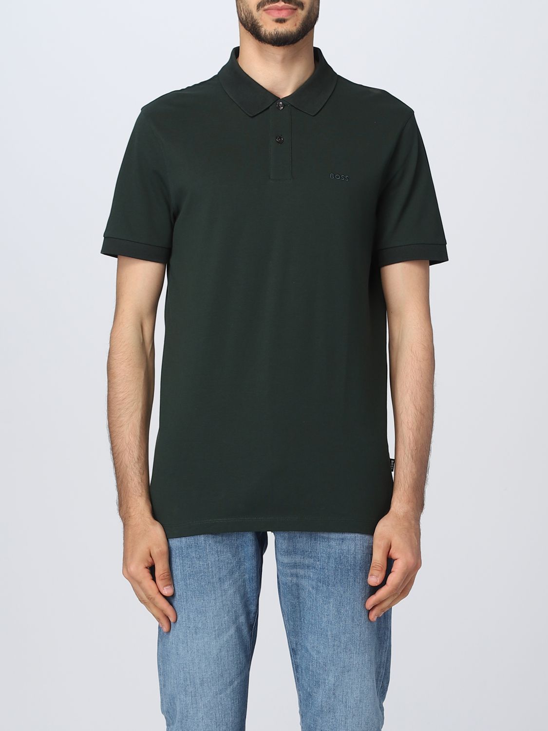 Polo Shirt Men color Green