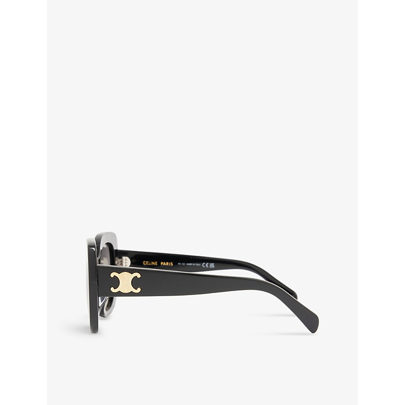 Womens Black CL40226U Butterfly-frame Acetate Sunglasses