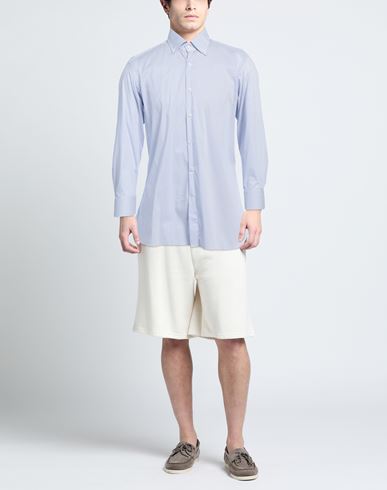 Man Shirt Light blue Size 15 Cotton, Polyamide, Elastane