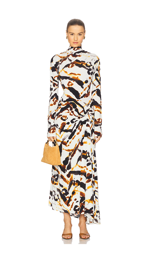A.L.C. Lia Dress in Ivory,Brown. S. Also in L