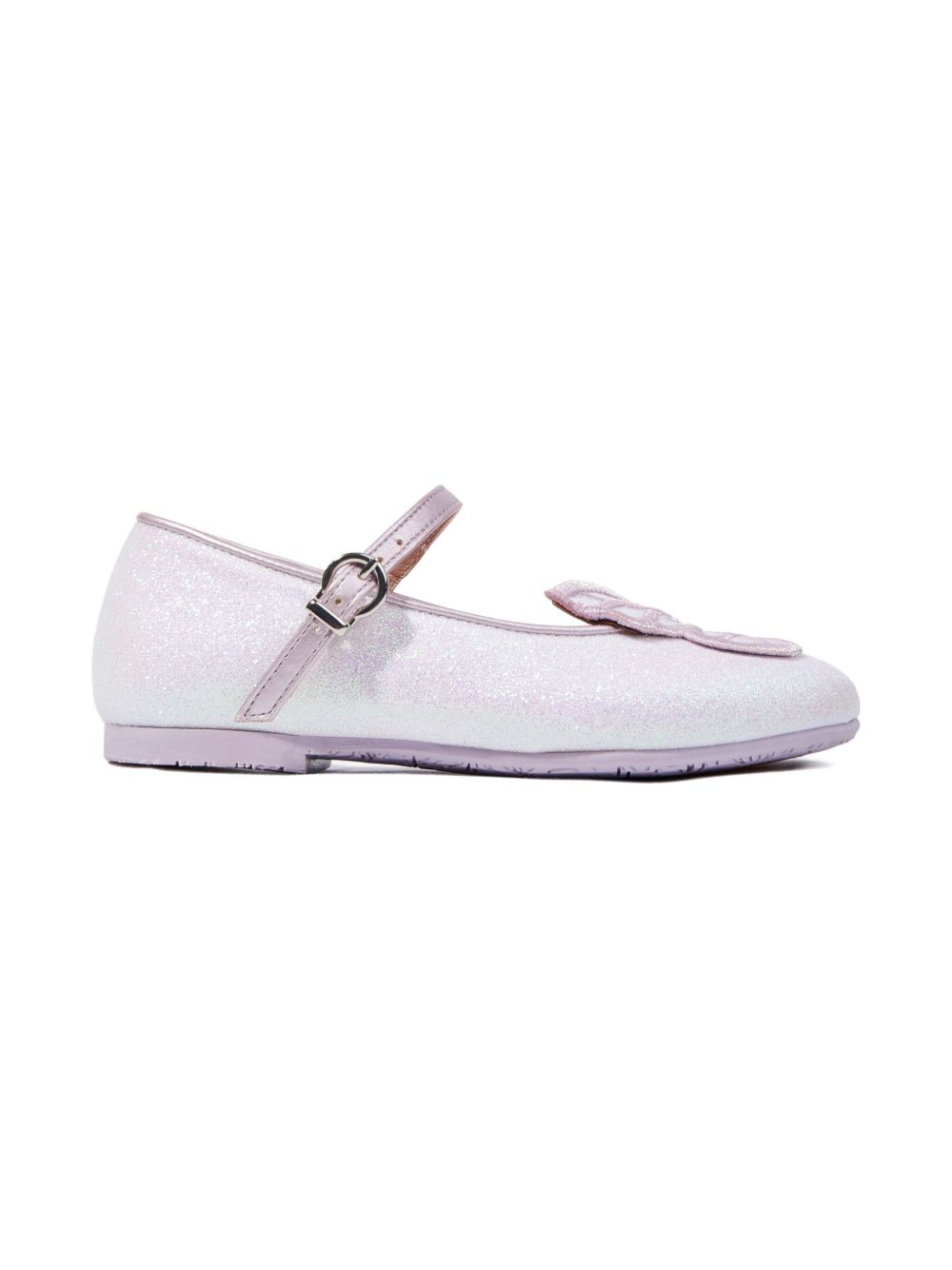 Sophia Webster Mini Butterfly-embroided ballerina shoes - Purple