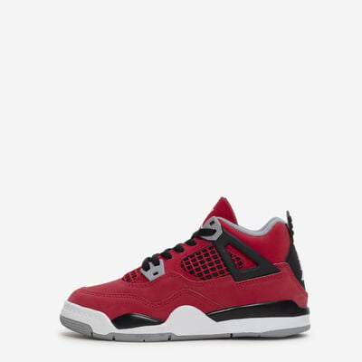 "Little Kids' Air 4 ""Toro Bravo"" Shoe in Red