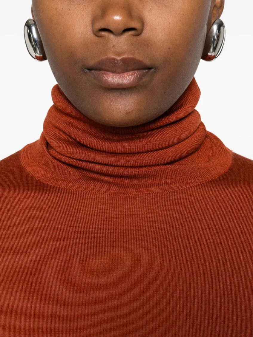 Roll-Neck Wool Sweater