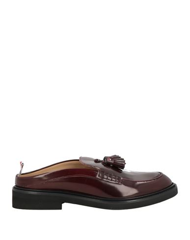 Man Mules & Clogs Burgundy Size 6 Leather
