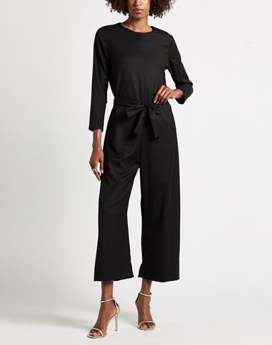 Collection Privēe? Woman Jumpsuit Black Size 4 Polyester, Viscose, Elastane