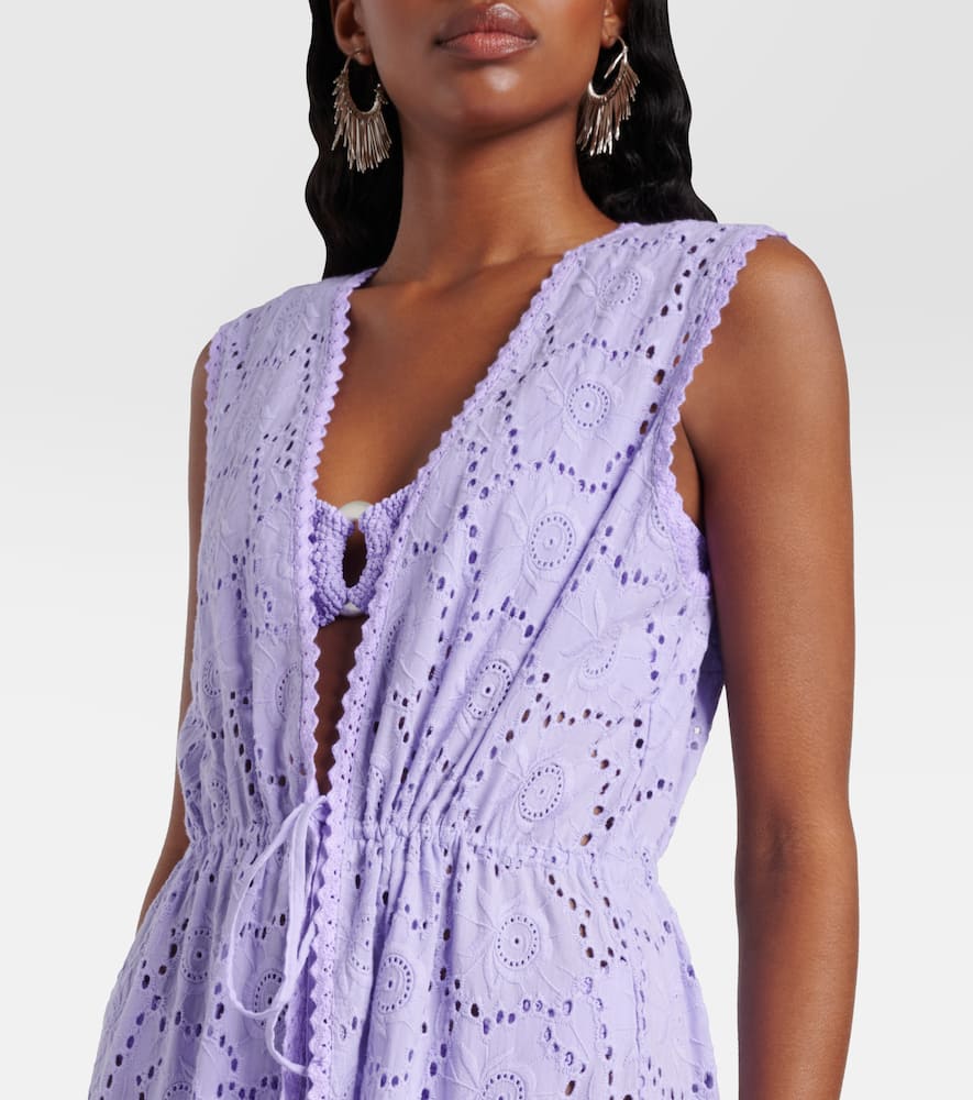 Tessa cotton lace beach cover-up