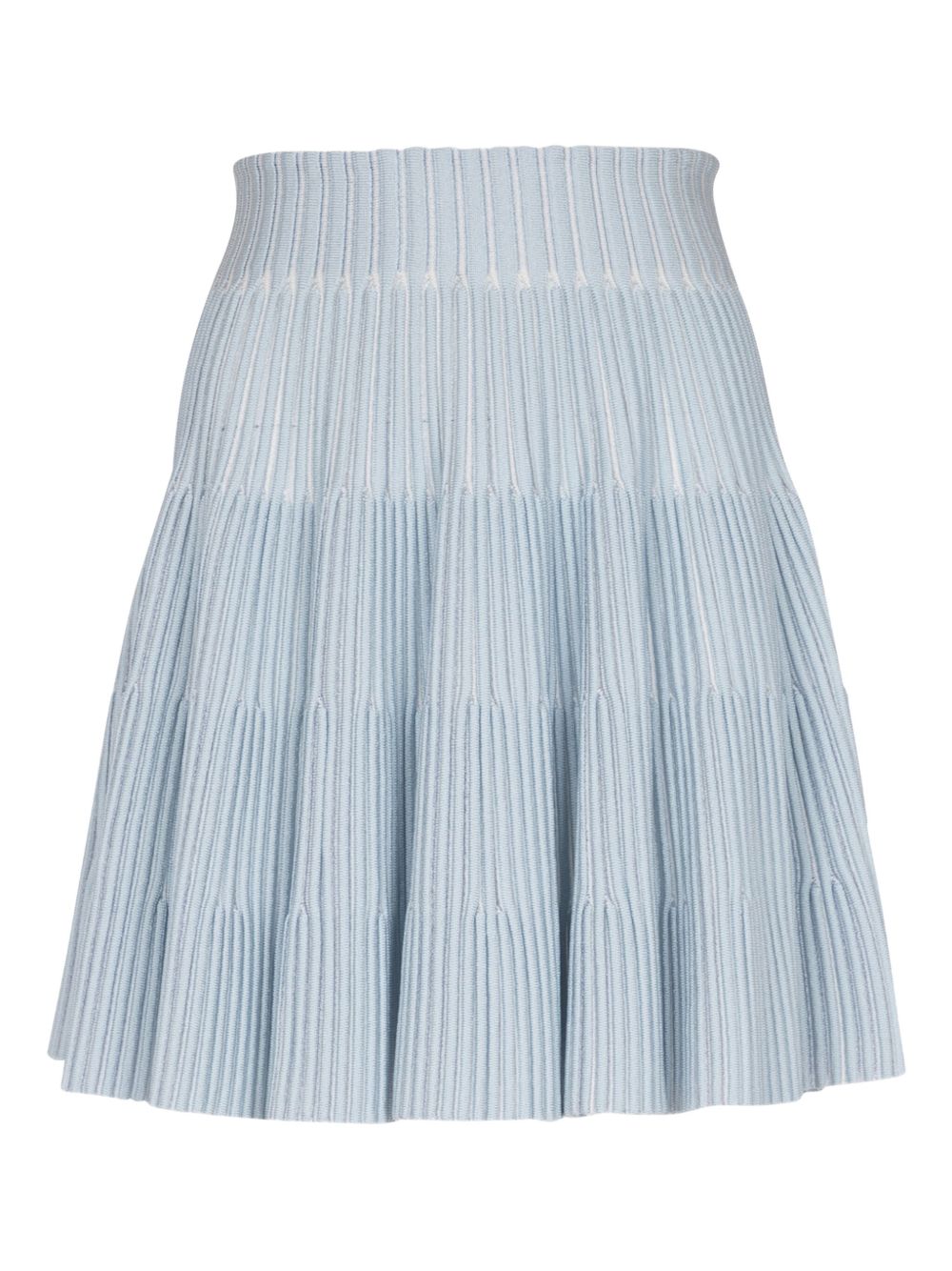 Balmain ribbed-knit skirt - Blue