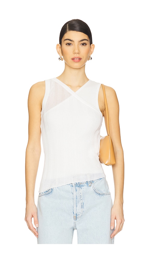 SOVERE TOP IN LAGENOPTIK DUALITY in White. Größe XS. Also in L, M