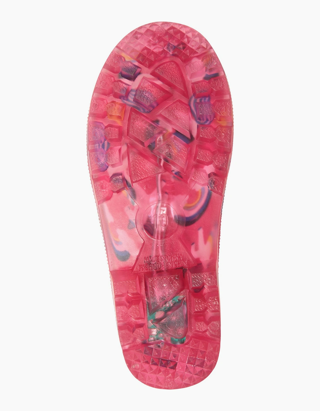 Mountain Warehouse Childrens/Kids Splash Unicorn And Rainbow Light Up Wellington Boots - Pink