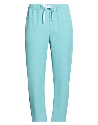 Woman Pants Turquoise Size 4 Polyester, Viscose, Elastane