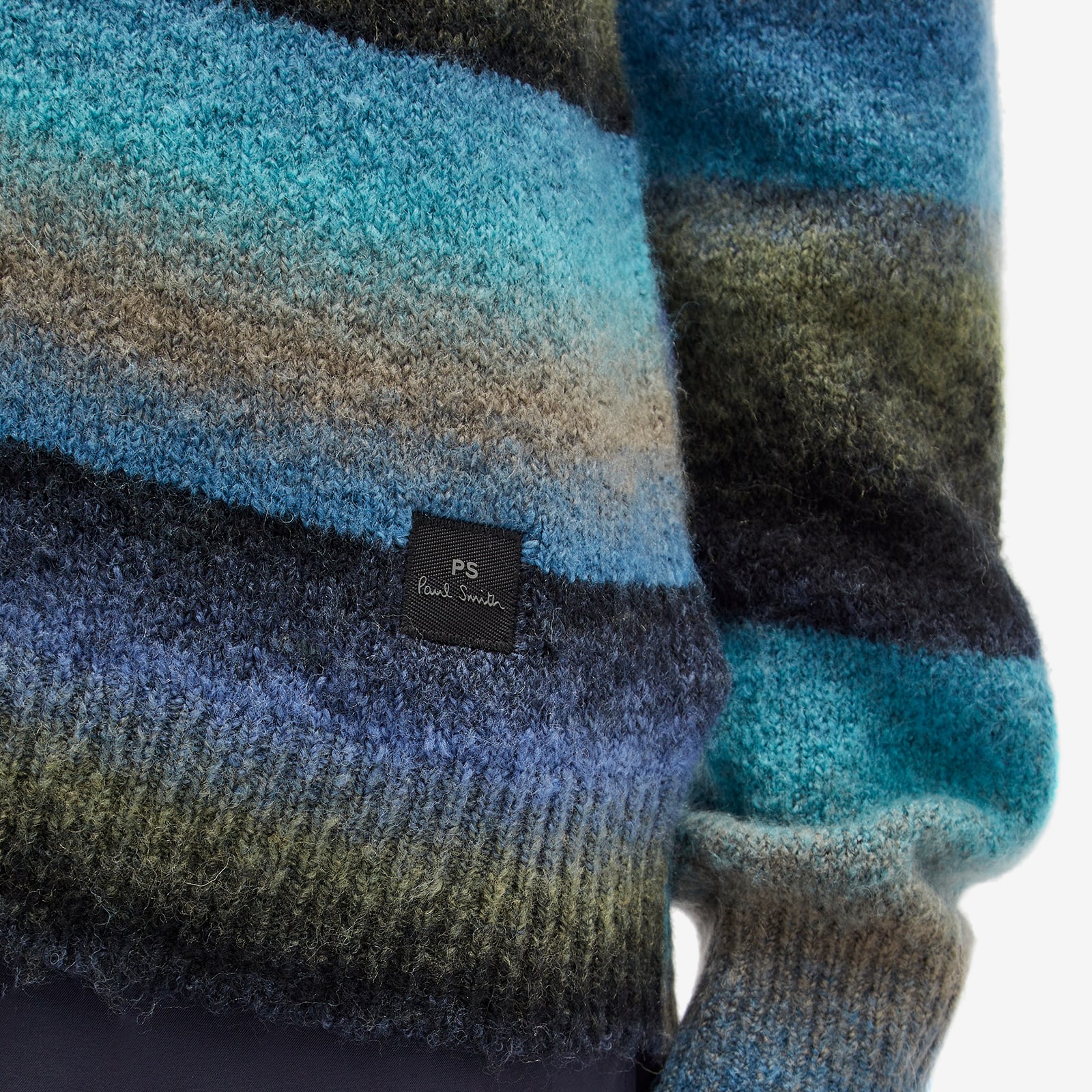 폴스미스 Men's Multi Stripe Cardigan in Blue M2R-306Z-P22299-37