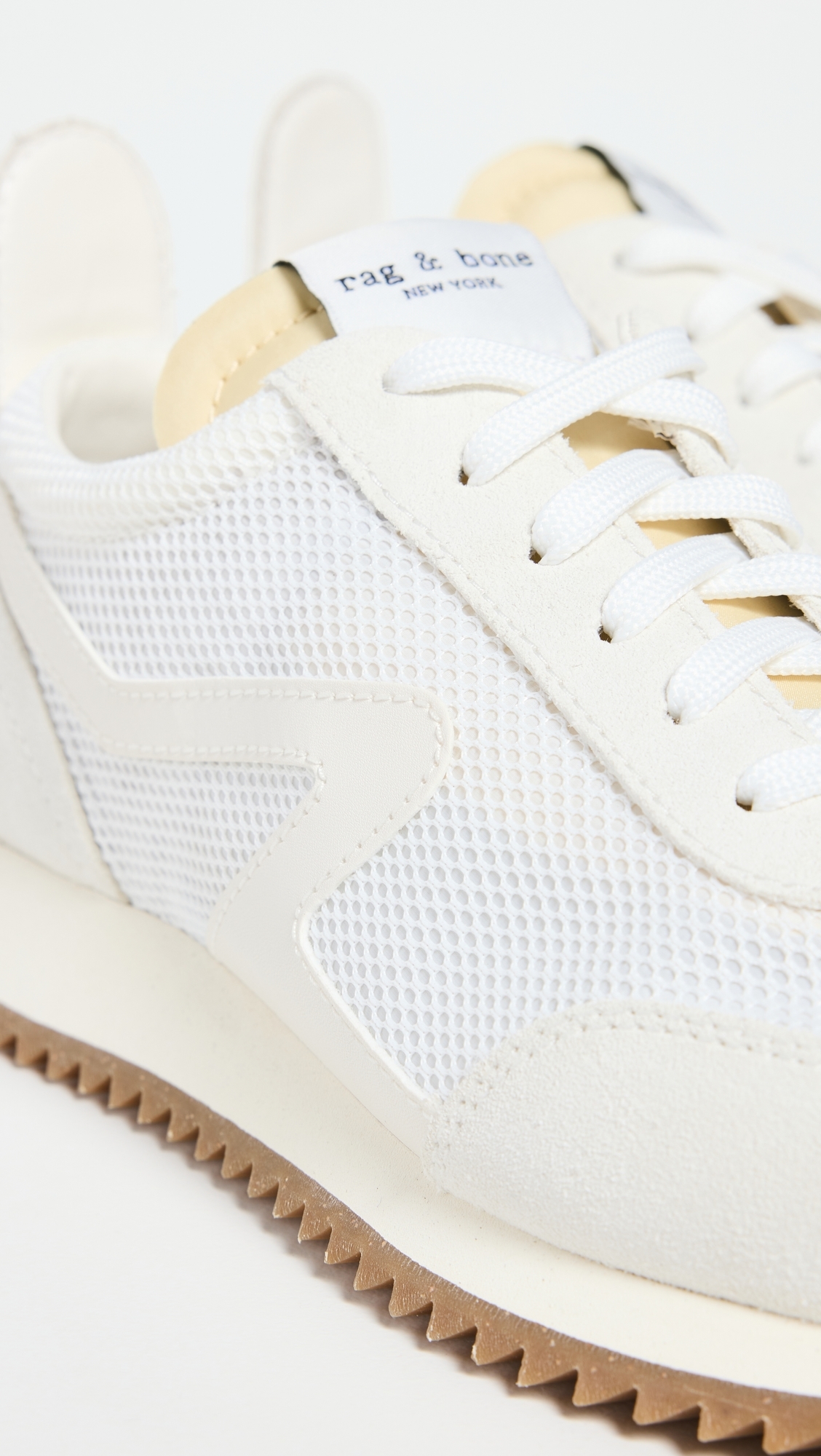 Retro Runner Mesh Sneakers Off White