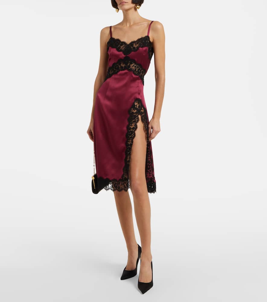 Silk and cotton-blend midi dress