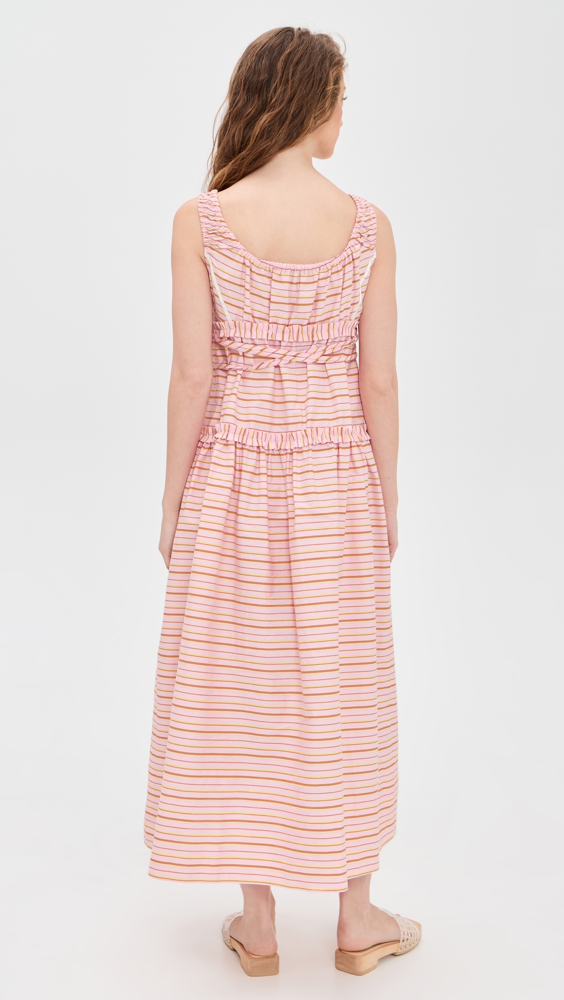 Marie Dress Pink Stripe