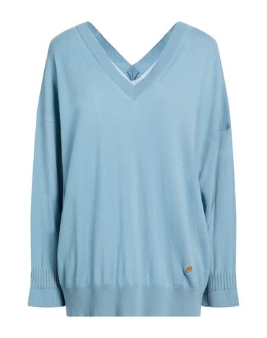 Woman Sweater Slate blue Size S Virgin Wool