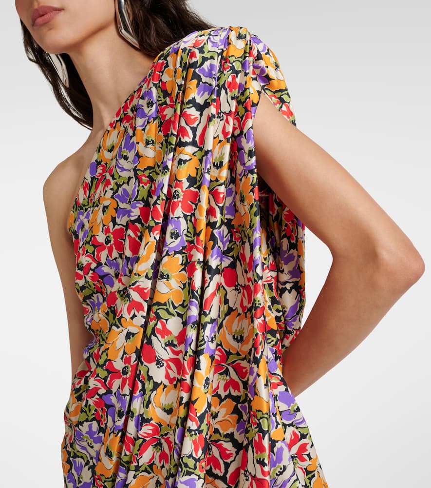 Floral one-shoulder minidress