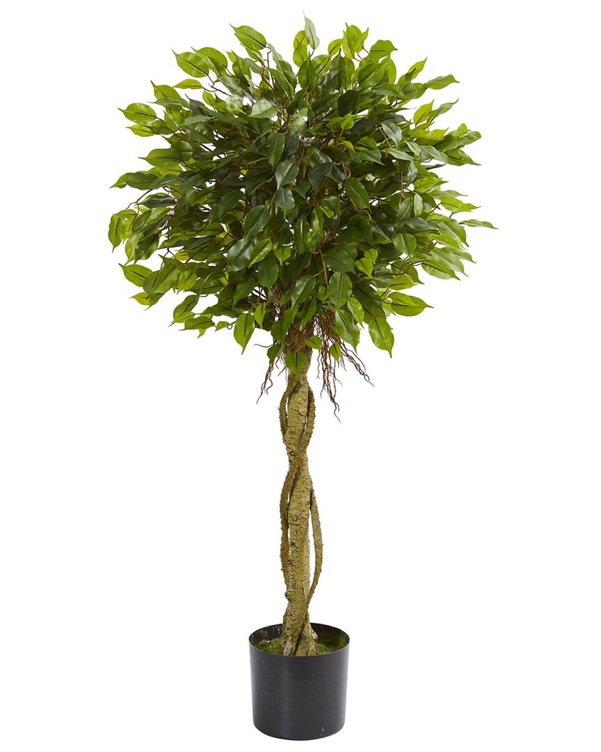 4Ft Ficus Artificial Uv-Resistant Topiary Tree (Indoor/Outdoor)