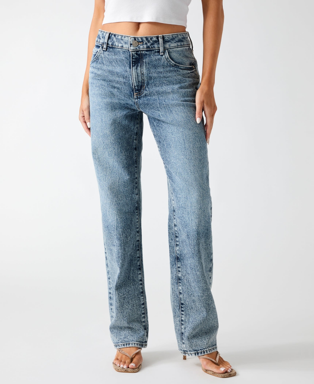 Women's Gaia Relaxed Straight Jeans - Sky High Blue