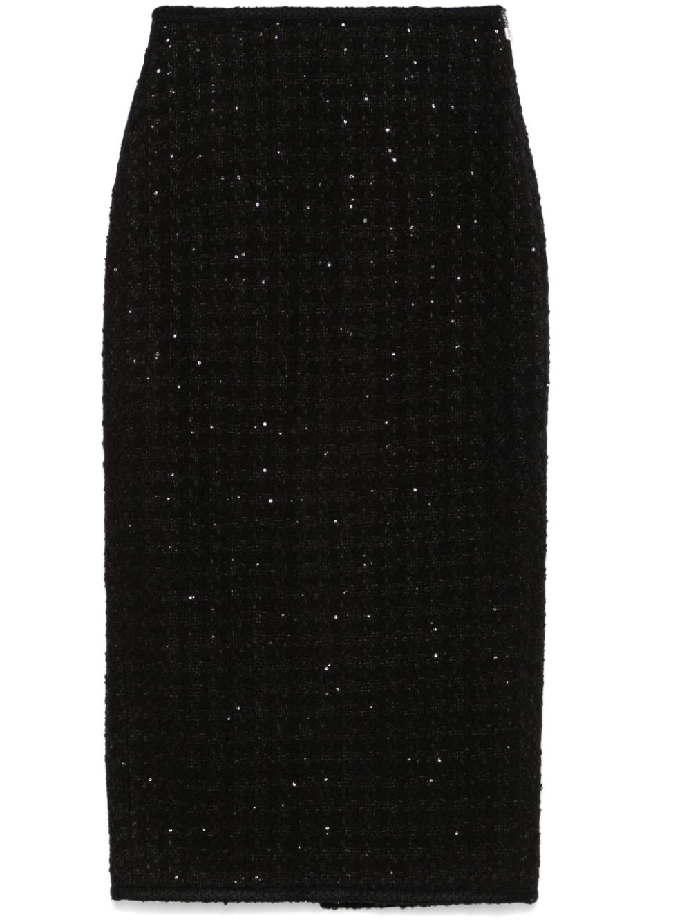 Bouclé midi skirt - Black