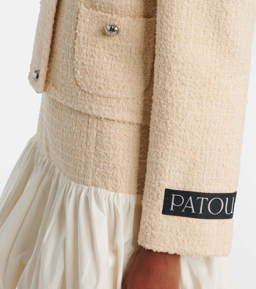 Logo wool-blend bouclé jacket