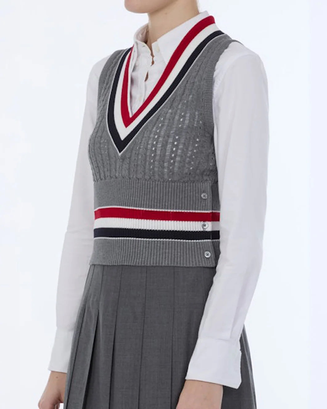 Baby Ladder Cable V-Neck Vest