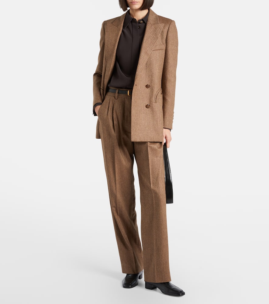 Blazé Milano Amel silk and wool wide-leg pants
