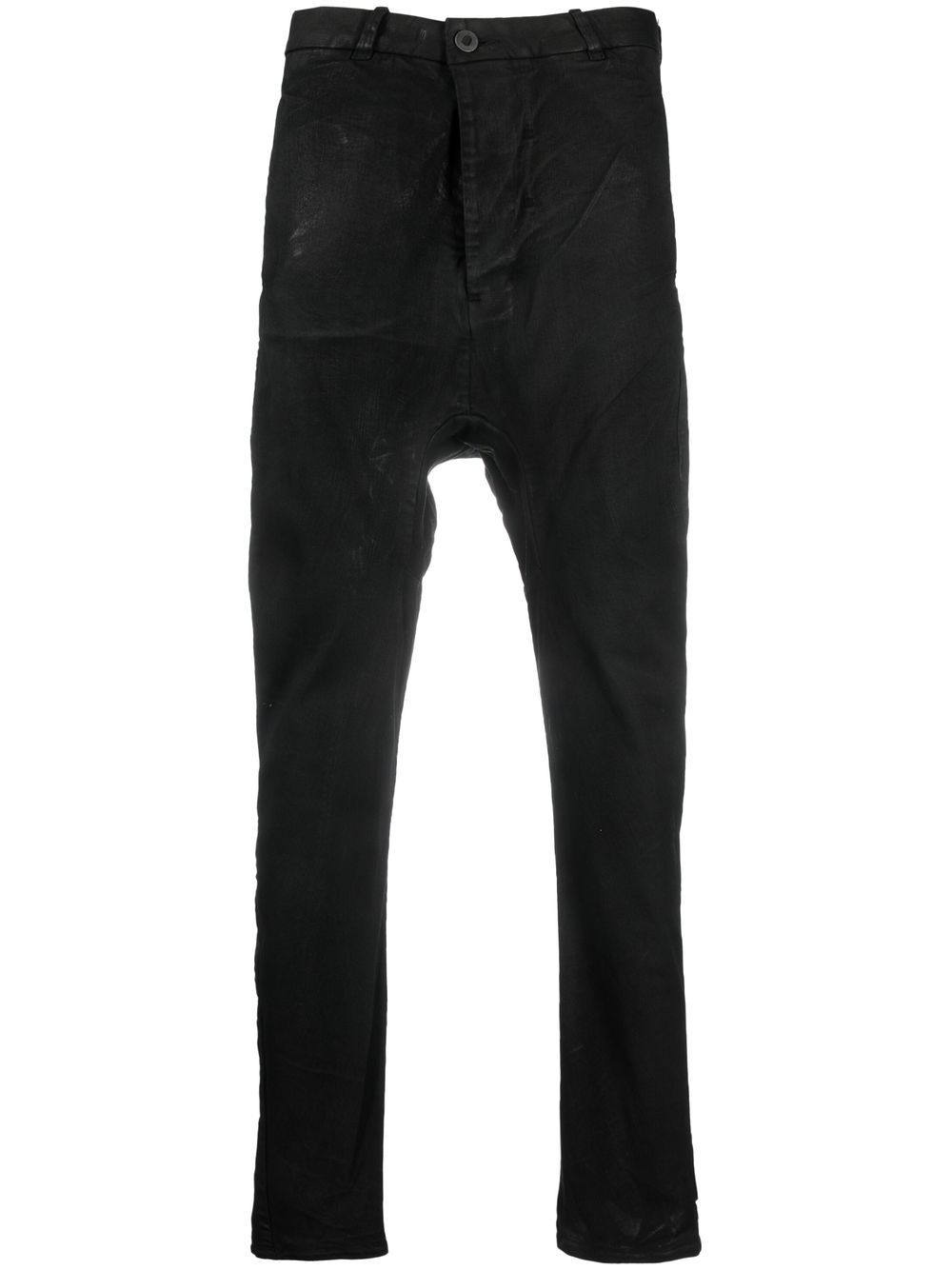 Distressed slim-fit jeans - Black