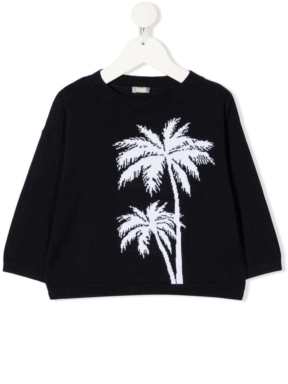 Palm tree-print sweatshirt - Blue