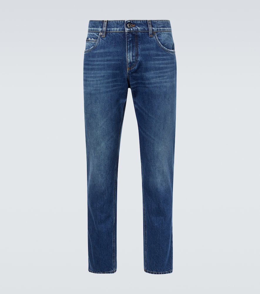 Faded straight jeans