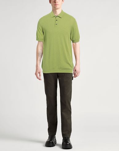 Roberto Collina Man Sweater Green Size 42 Cotton, Polyamide
