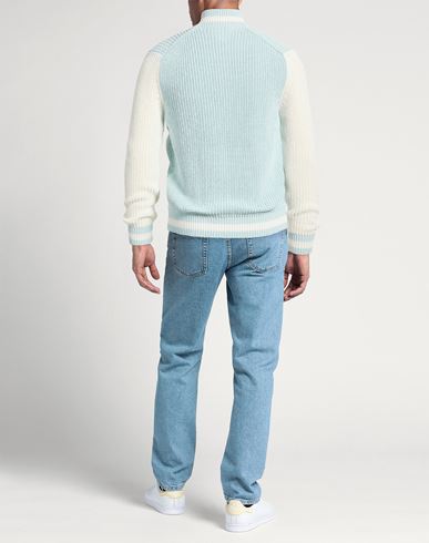 Man Cardigan Sky blue Size M Cotton, Polyamide