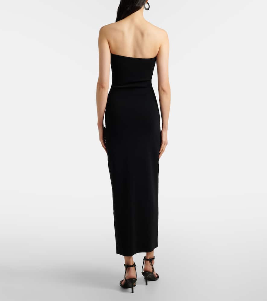Odessa embellished ribbed-knit midi dress