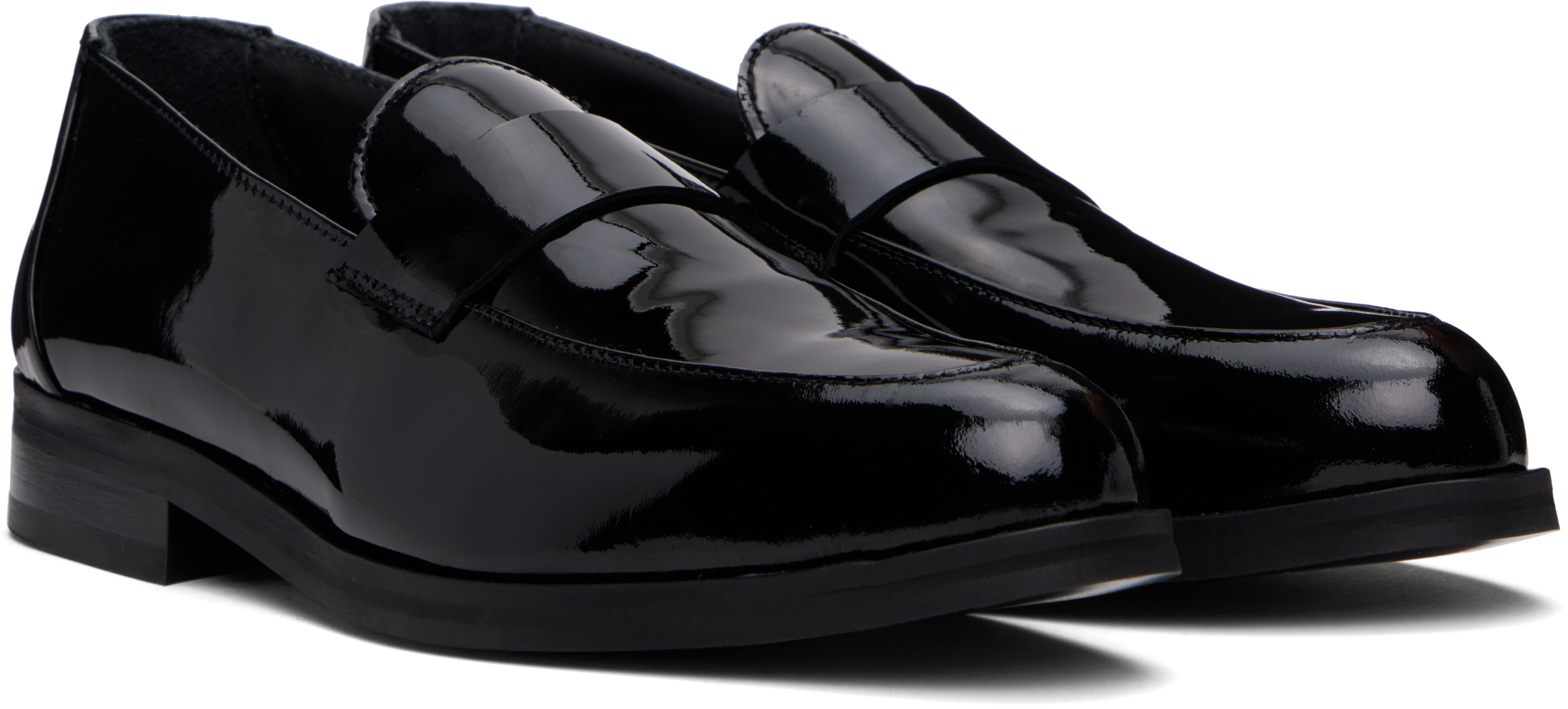 ERNEST W. BAKER ブラック レザー ローファー