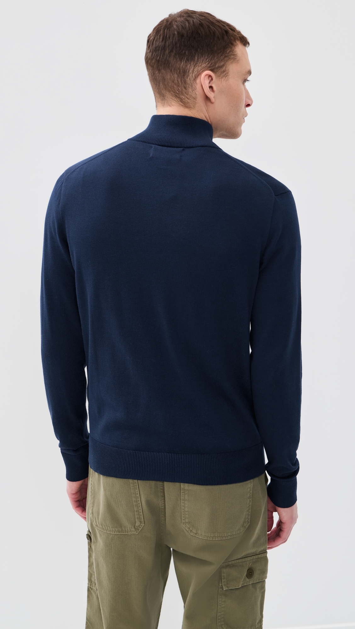 Original Label Cotton Jersey Half-Zip Sweater Bright Navy